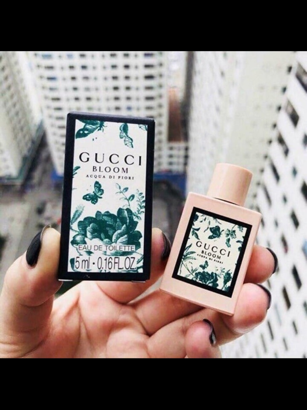 Gucci Bloom Mini Bottle in Pale Pink with Green Floral Label